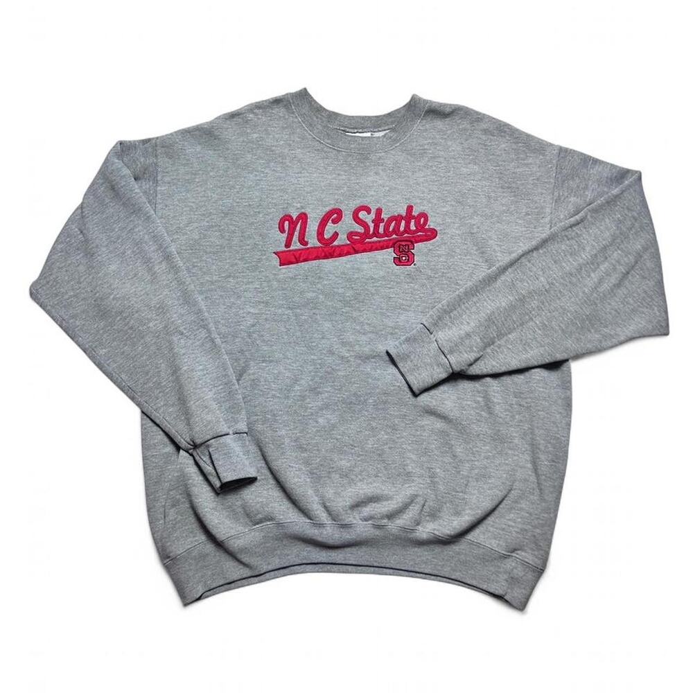 North Carolina NC State Wolfpack 90s Vintage Grey Script Sweatshirt XXL